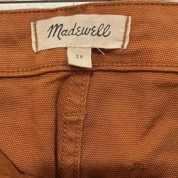 MADEWELL Emmett wide leg crop pant rust 26 - Picture 5 of 6